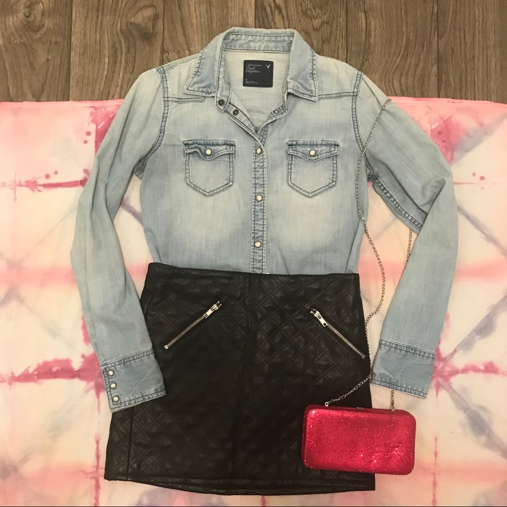 Denim Snap Button Shirt by American Eagle